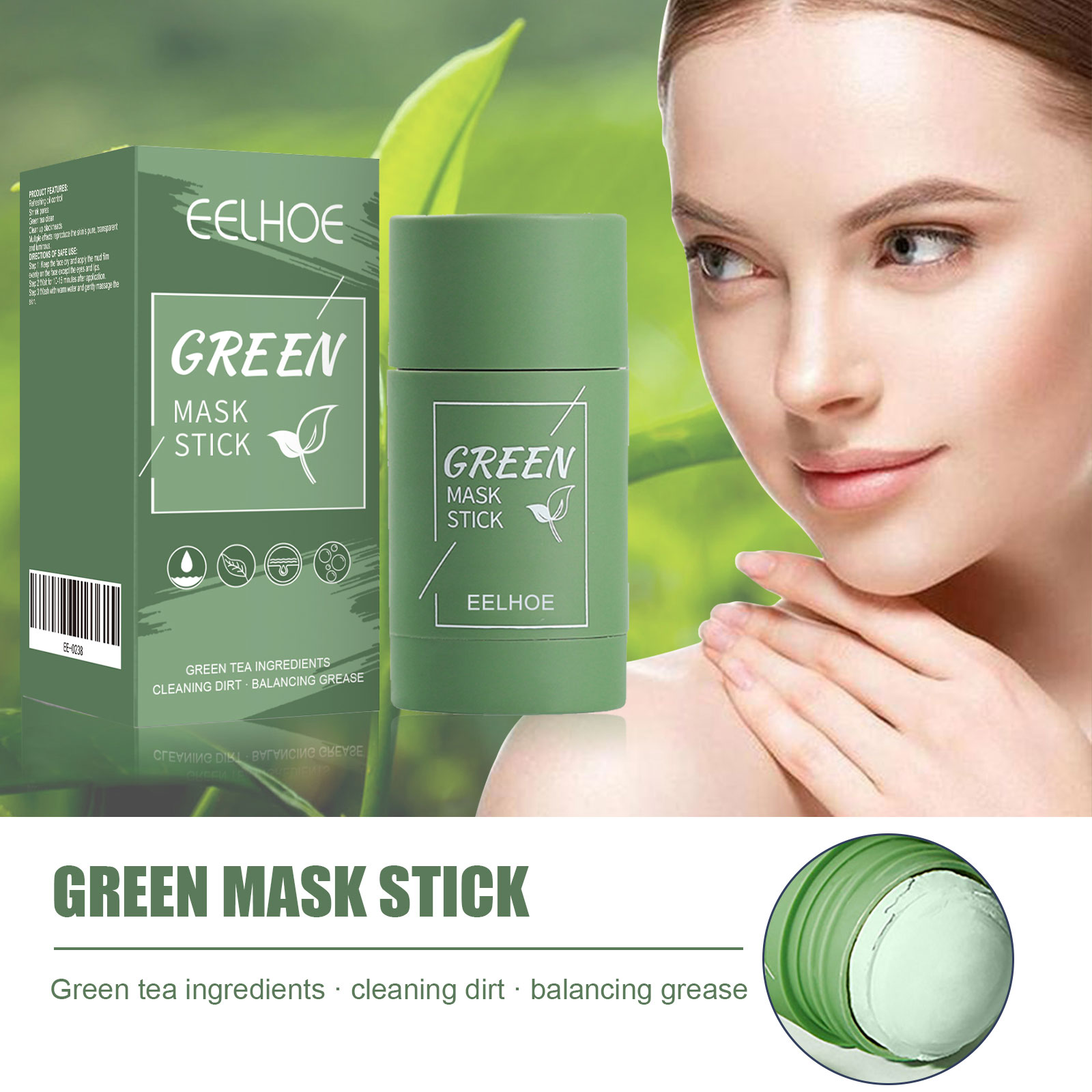 Green Tea Cleansing Clay Mask - Maschera Solida al Tè Verde -