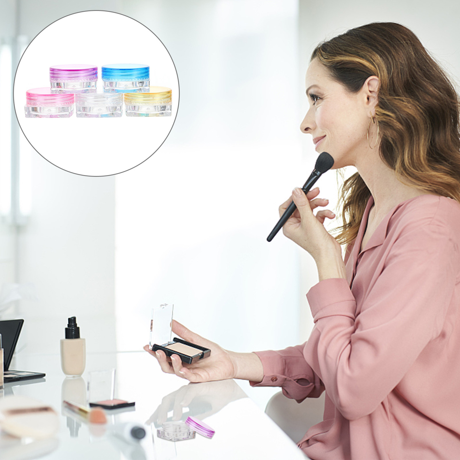 Hair Care - 50 barattoli trasparenti per la conservazione
