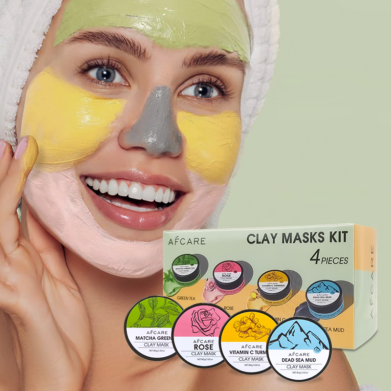 Green Tea Cleansing Clay Mask - Set di 4 maschere viso con