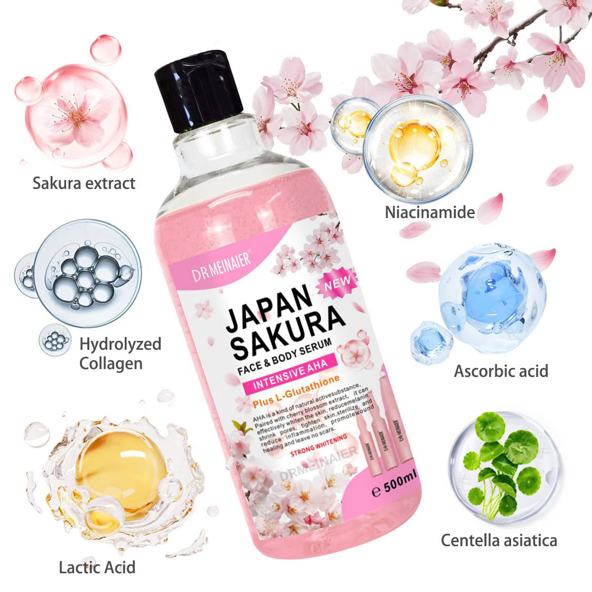 500ml Giappone Sakura Viso Sie - Niacinamide Pore Shrinking Essence recensione e prezzo