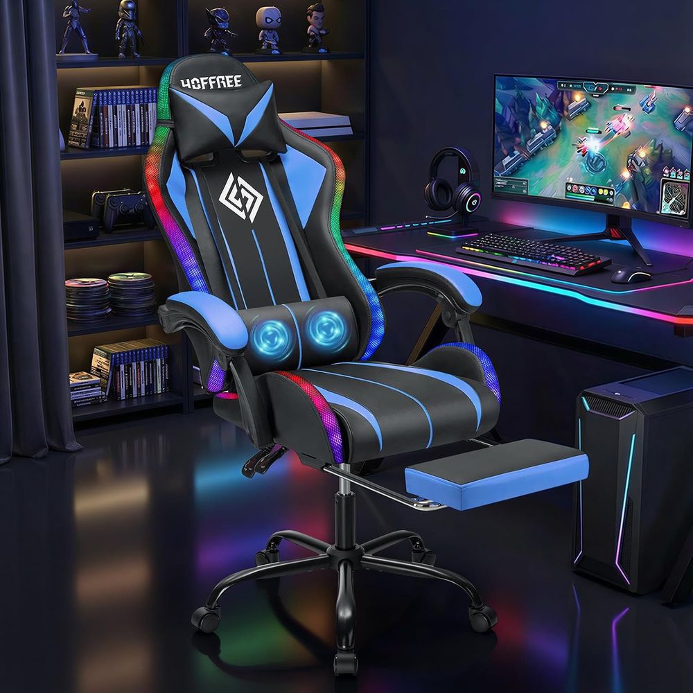 Sedia da Gaming LED con Massag - Massage recensione e prezzo